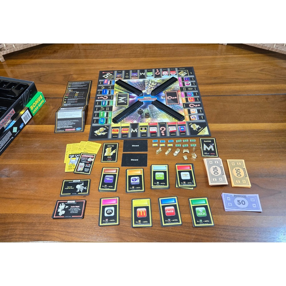 Monopoly Empire Board Game Complete Missing 1 Bonus Card Hasbro